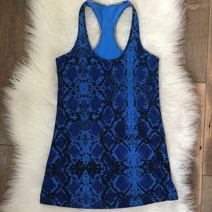 Lululemon Cool Racerback Tank Ziggy Blue Snake 6
